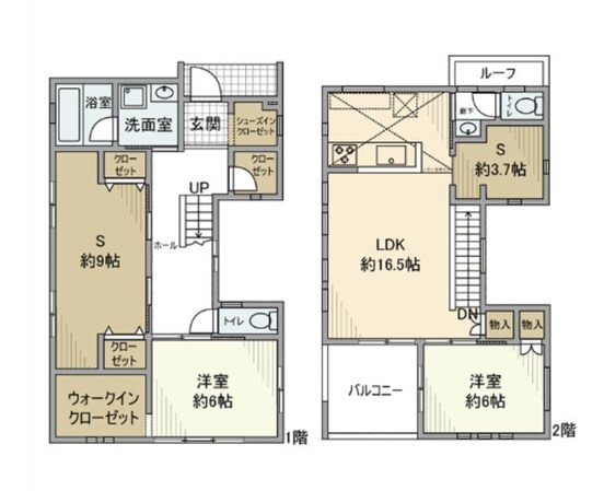 長洲2丁目戸建の物件間取画像